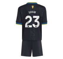 Manchester United Luke Shaw #23 Koszulka Trzecia dzieci 2025-26 Krótki Rękaw (+ krótkie spodenki)